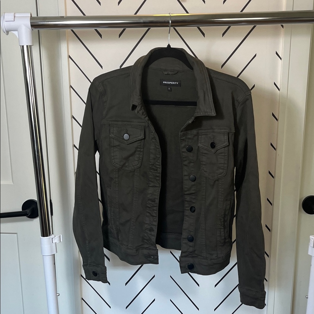 Prosperity Women's Dark Green Jean Jacket